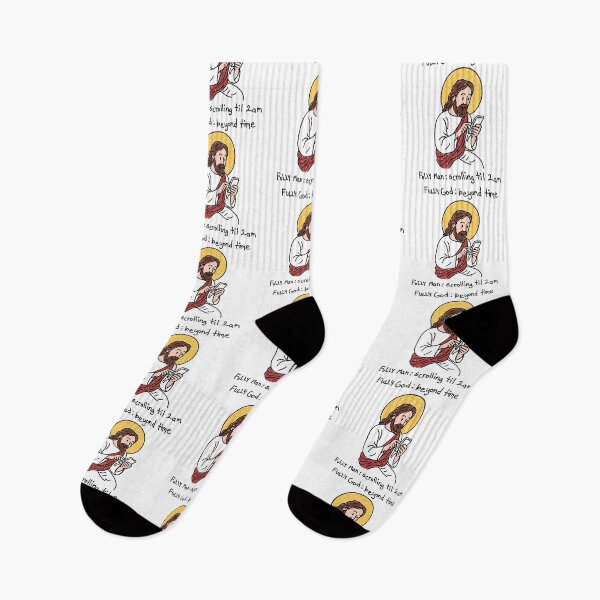 Item preview, "Divine Scroll" – Jesus on His Phone, Caught Between Eternity and Brainrot designed and sold by KatelynMitalski.