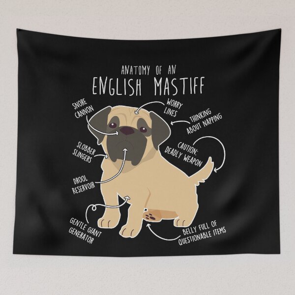 Item preview, English Mastiff Dog Anatomy designed and sold by Clara Hollins.