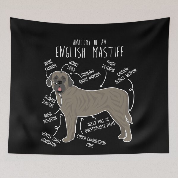 Item preview, Brindle English Mastiff Dog Anatomy designed and sold by Clara Hollins.