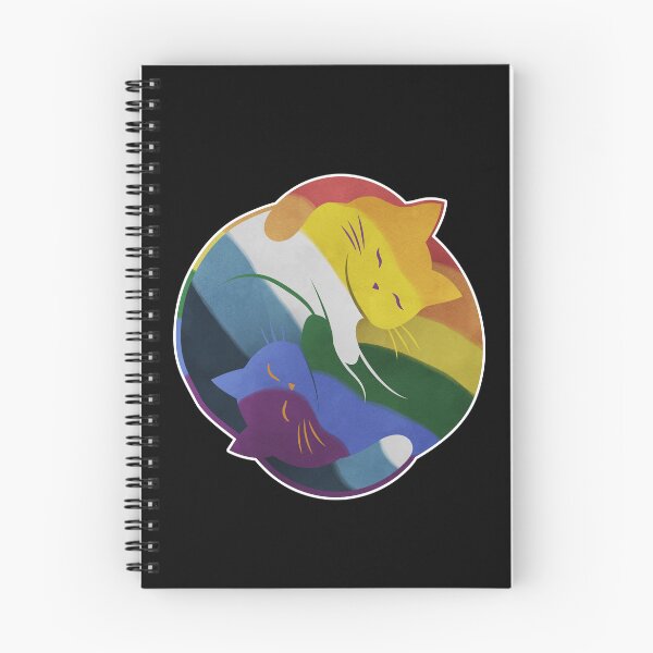 Item preview, Aroace Rainbow Cat Yin Yang LGBT Pride Flag designed and sold by Clara Hollins.