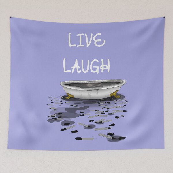 Item preview, "Live, Laugh, Marker Bath" Funny Meme Internet Reference Graphic (Purple) designed and sold by BluOddities.