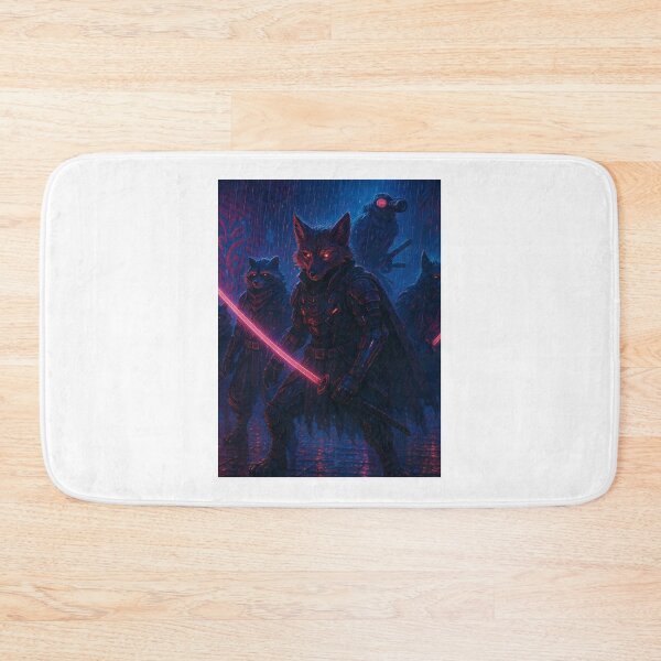 Item preview, Cyberpunk Animal Samurai Squad in Rain designed and sold by dessertcruzing.