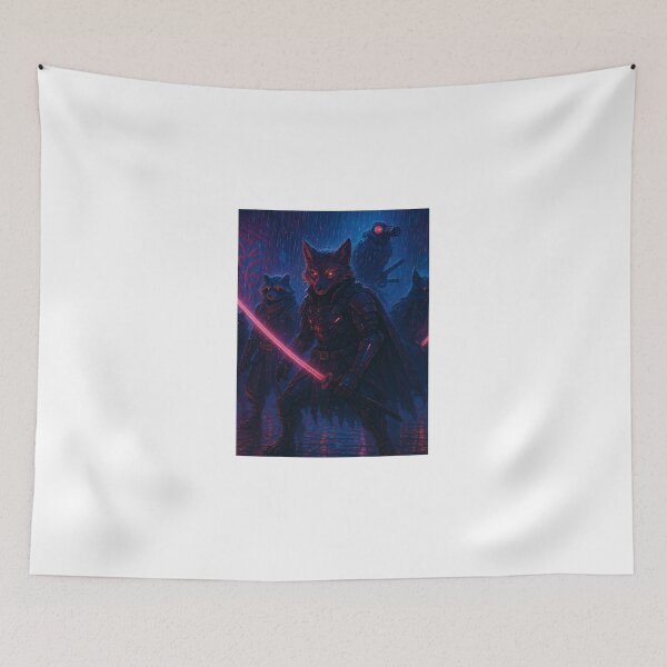Item preview, Cyberpunk Animal Samurai Squad in Rain designed and sold by dessertcruzing.