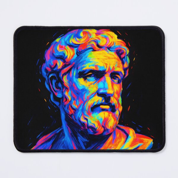 Item preview, Neon Roman Bust Art Print – Vibrant Greek Statue Wall Art in Psychedelic Pop Colors designed and sold by AbstractAuraArt.