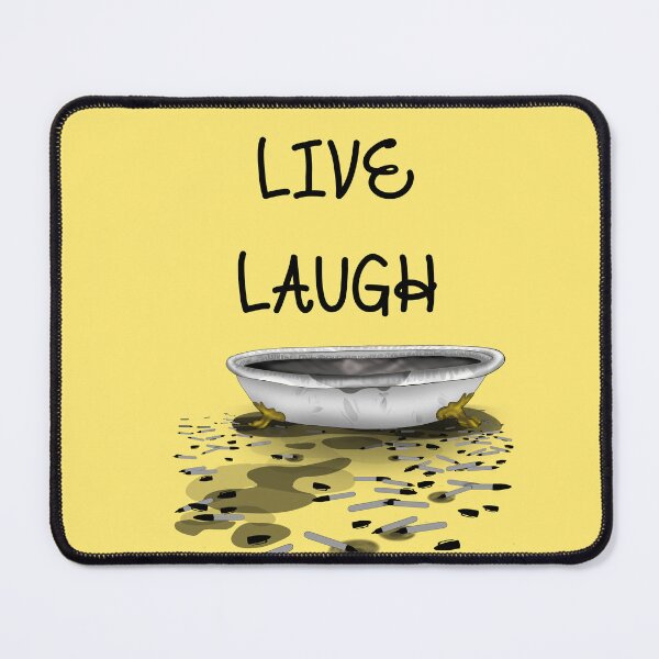Item preview, "Live, Laugh, Marker Bath" Funny Meme Internet Reference Graphic (Yellow) designed and sold by BluOddities.