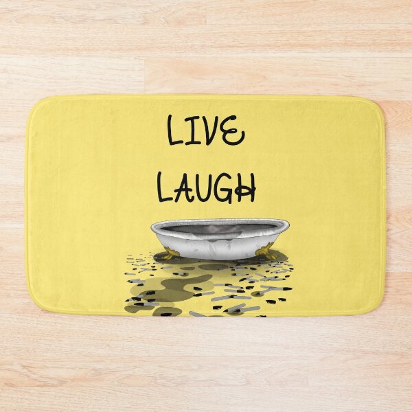 Item preview, "Live, Laugh, Marker Bath" Funny Meme Internet Reference Graphic (Yellow) designed and sold by BluOddities.