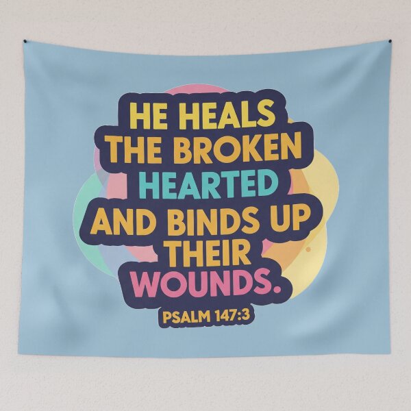 Item preview, He Heals the Broken Hearted designed and sold by AnTartstudios.