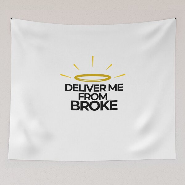 Item preview, Deliver Me From Broke-Funny Spiritual Sticker designed and sold by AshleyJaneCo.