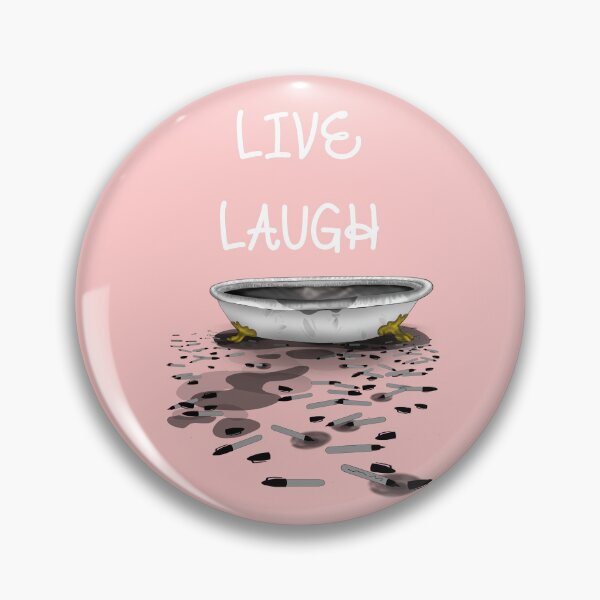 Item preview, "Live, Laugh, Marker Bath" Funny Meme Internet Reference Graphic (Pink) designed and sold by BluOddities.