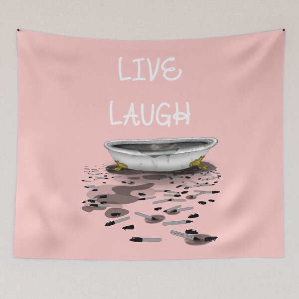 Item preview, "Live, Laugh, Marker Bath" Funny Meme Internet Reference Graphic (Pink) designed and sold by BluOddities.