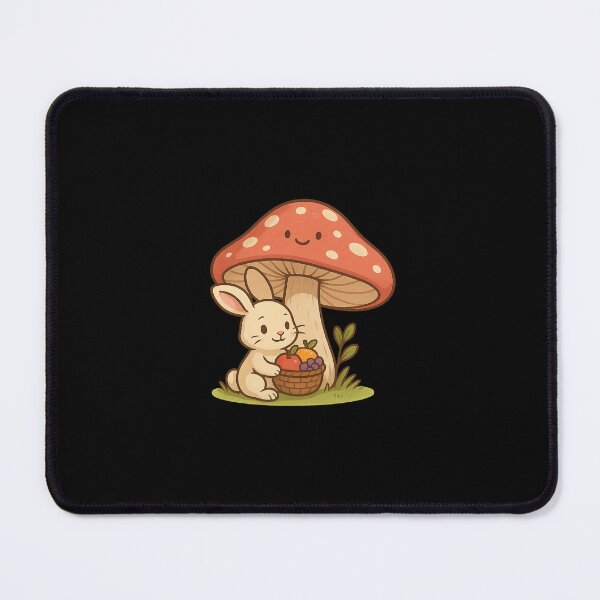 Item preview, Bunny with a fruit basket under a mushroom  designed and sold by KajalGulgulia.