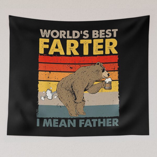 Item preview, Bear World Best Farter I Mean Father Bear Drinking Beer designed and sold by Arfurneauxt.