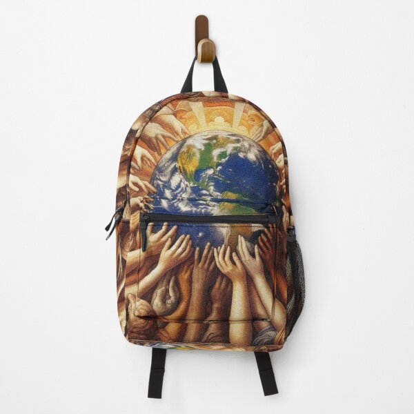 Item preview, Hands Holding Earth – Unity in Diversity, World Peace and Environmental Art designed and sold by Illuministique.