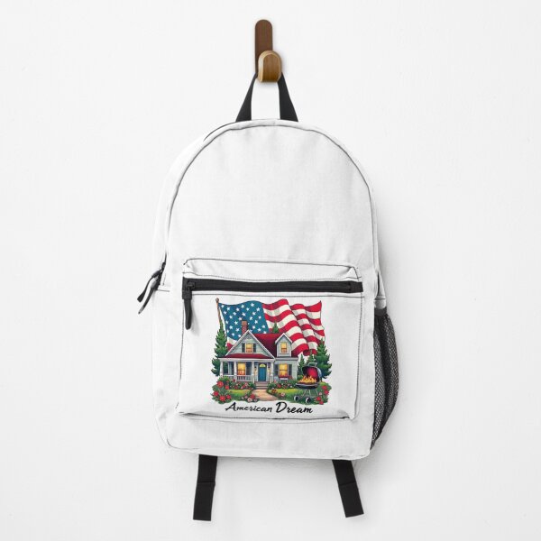 Item preview, American Dream House BBQ Sticker – Patriotic Suburban 4th of July Design designed and sold by FestivityFinds.