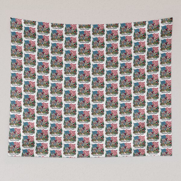 Item preview, American Dream House BBQ Sticker – Patriotic Suburban 4th of July Design designed and sold by FestivityFinds.