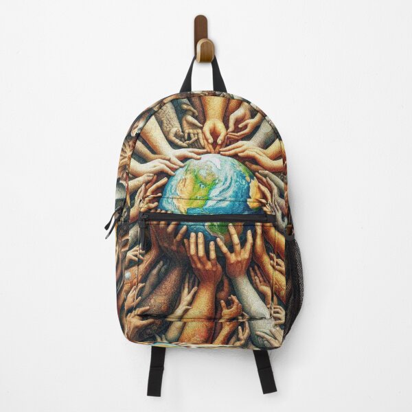 Item preview, Hands Holding Earth – Unity in Diversity, World Peace and Environmental Art designed and sold by Illuministique.