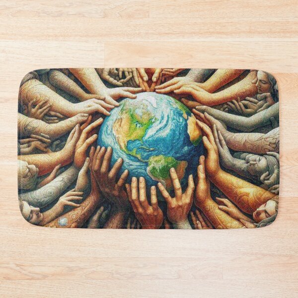 Item preview, Hands Holding Earth – Unity in Diversity, World Peace and Environmental Art designed and sold by Illuministique.