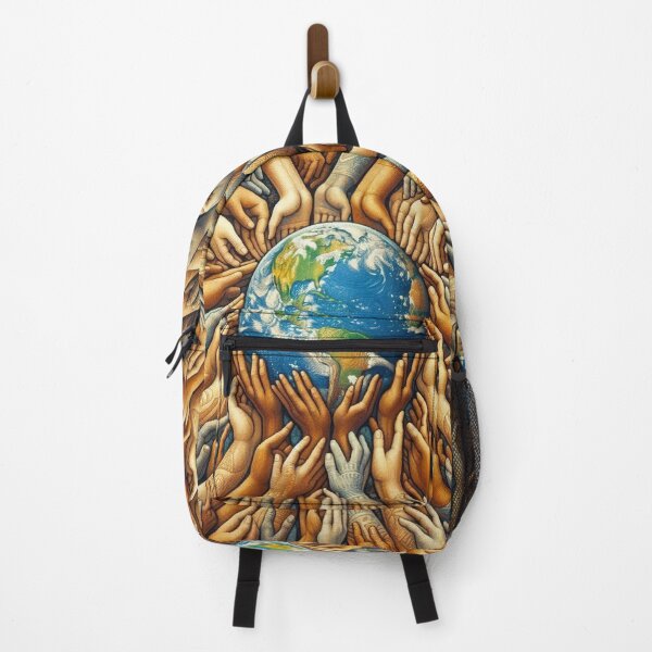 Item preview, Hands Holding Earth – Unity in Diversity, World Peace and Environmental Art designed and sold by Illuministique.
