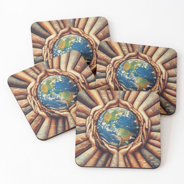 Item preview, Hands Holding Earth – Unity in Diversity, World Peace and Environmental Art designed and sold by Illuministique.