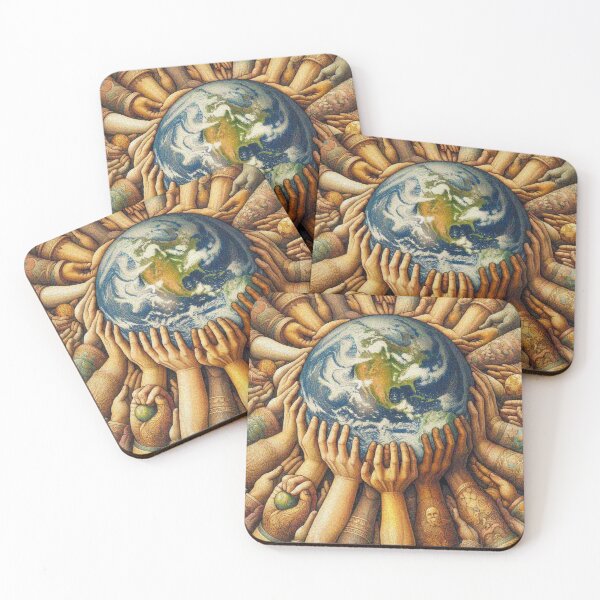 Item preview, Hands Holding Earth – Unity in Diversity, World Peace and Environmental Art designed and sold by Illuministique.