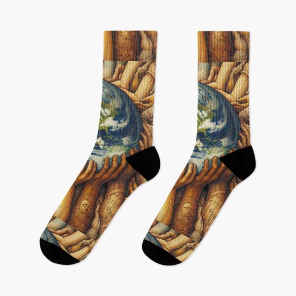 Item preview, Hands Holding Earth – Unity in Diversity, World Peace and Environmental Art designed and sold by Illuministique.