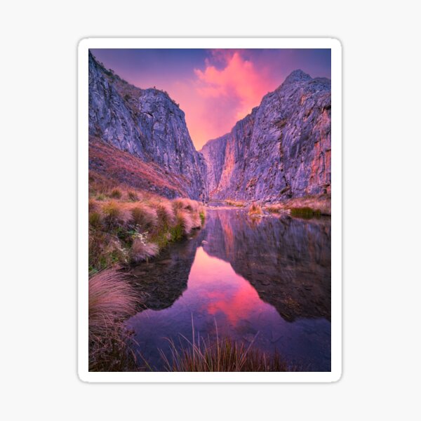 Clarke Gorge Dawn, Kosciuszko, New South Wales, Australia Sticker