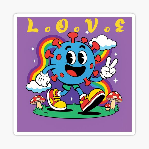 Item preview, Cheerful Virus Spreading Love  designed and sold by Mindful56.
