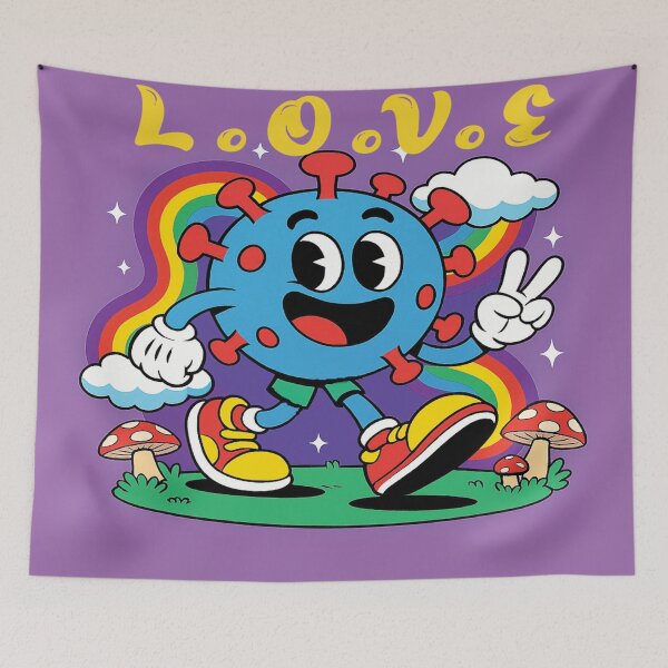 Item preview, Cheerful Virus Spreading Love  designed and sold by Mindful56.