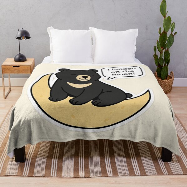 Item preview, Moon Bear on the Moon – 반달곰 designed and sold by mycreastyle.