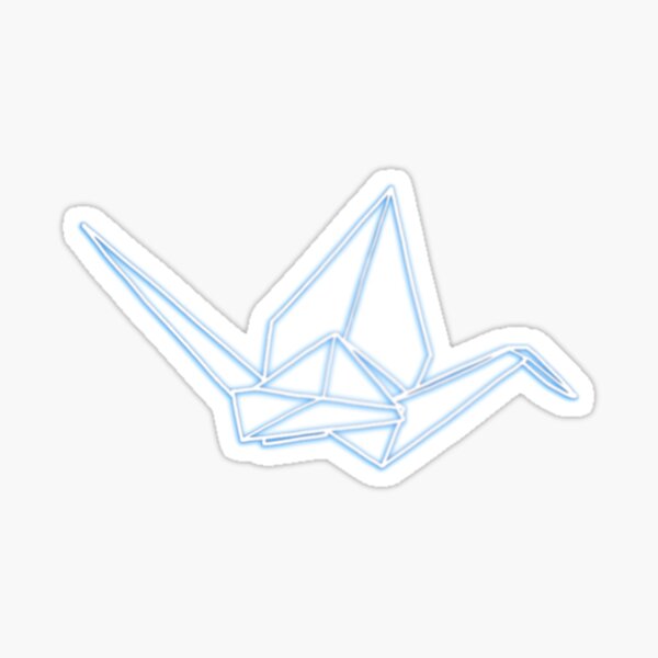 Item preview, Paper crane neon blue designed and sold by Itinlea.