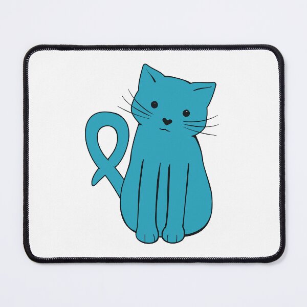 Item preview, Turquoise Awareness Ribbon Cat designed and sold by Mady33.