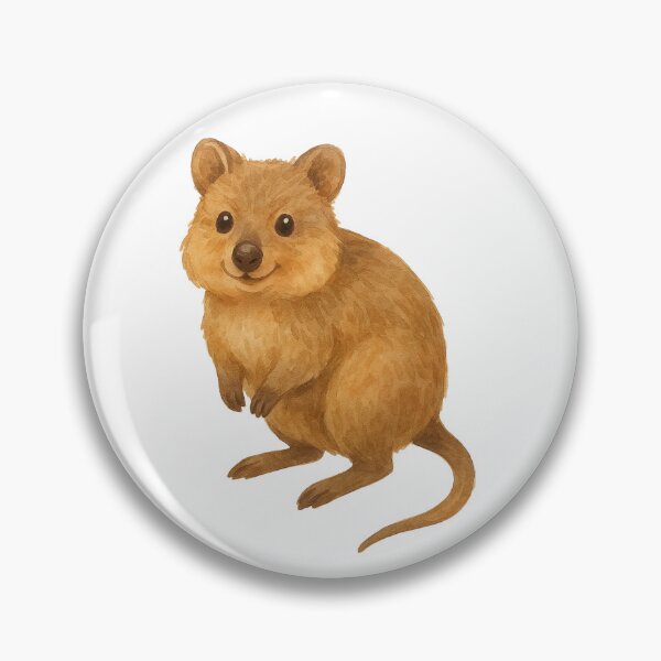 Item preview, Smiling Quokka Watercolour – Aussie Animal Art designed and sold by DeadsetAussie.