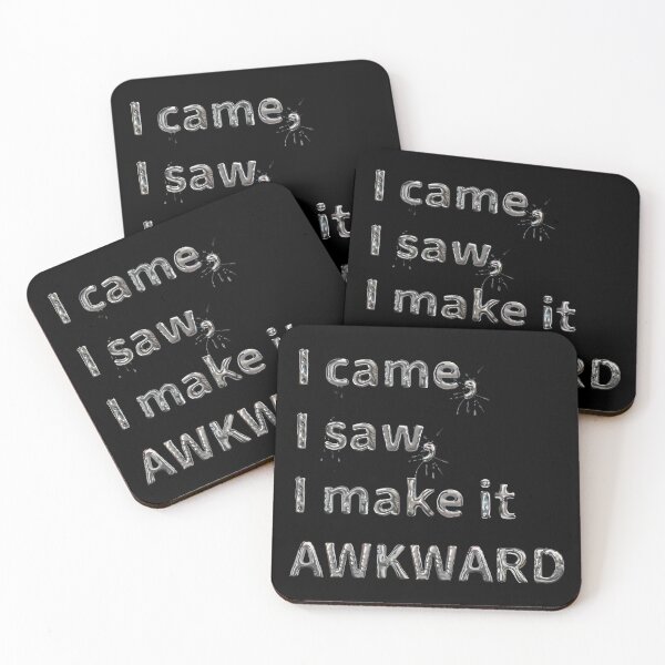 Item preview, I Came, I Saw, I Made It Awkward – Funny Metallic Balloon Typography designed and sold by TeesAndSass.