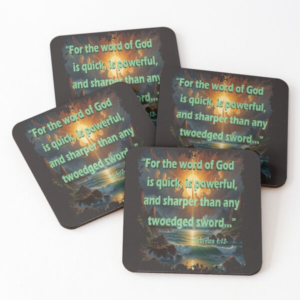 Item preview, Powerful Hebrews 4:12 Bible Verse Design – Word of God Twoedged Sword Scripture Art designed and sold by Kalandrakas Online.