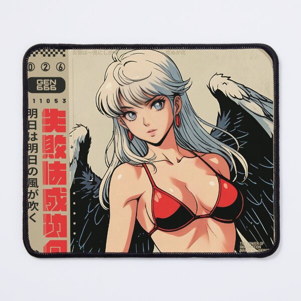 Item preview, female angel with white hair 3 designed and sold by BOZGO.