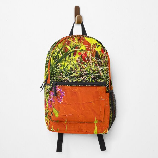 Item preview, Flower Garden against a red wall designed and sold by ROSENDE ART HOUSE.