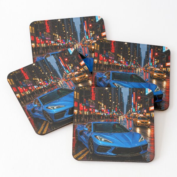 Item preview, Exotic Sports Car Surrounded By Skyscrapers And City Lights designed and sold by RevUpDesign.