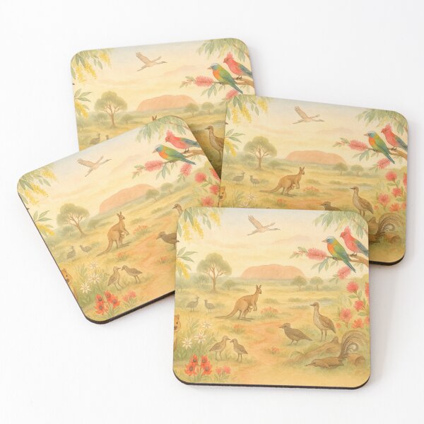 Item preview, Australian Bush Watercolour Scene with Wildlife designed and sold by DeadsetAussie.