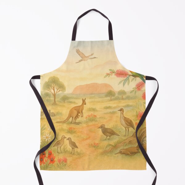 Item preview, Australian Bush Watercolour Scene with Wildlife designed and sold by DeadsetAussie.
