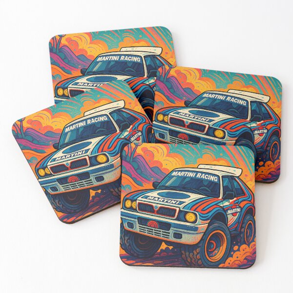 Item preview, Legendary Rally Car Racing Through Psychedelic Colorful Abstract Landscape designed and sold by RevUpDesign.