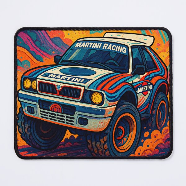 Item preview, Legendary Rally Car Racing Through Psychedelic Colorful Abstract Landscape designed and sold by RevUpDesign.