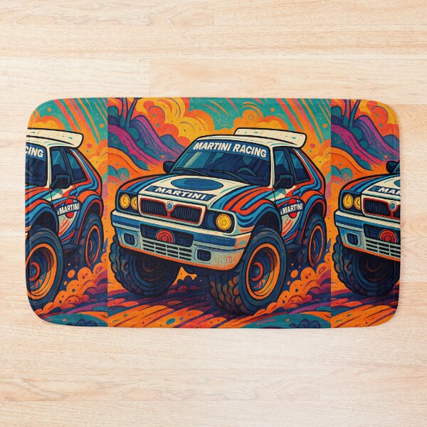 Item preview, Legendary Rally Car Racing Through Psychedelic Colorful Abstract Landscape designed and sold by RevUpDesign.