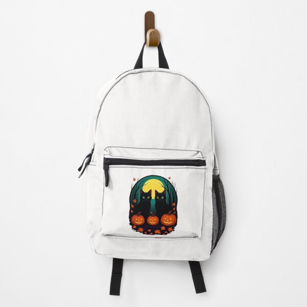 Item preview, Black Cats with Pumpkins under Full Moon on Halloween  designed and sold by TalalosART.