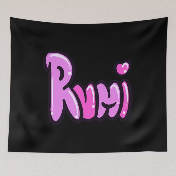 Item preview, Rumi popular girls first name in pink and purple. Top 100 Personalized personalised customised name Rumi  designed and sold by Artonmytee.