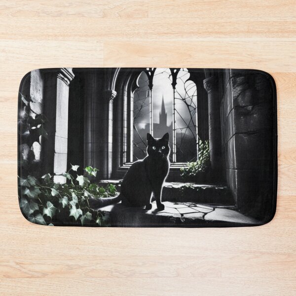 Item preview, Midnight Guardian – Black Cat in Gothic Ruins designed and sold by LEO'S CREATURE　れおずくりーちゃー.
