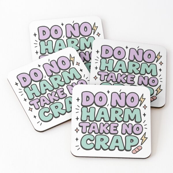 Item preview, Do No Harm Take No Crap – Pastel Punk Typography designed and sold by Okayish Things.