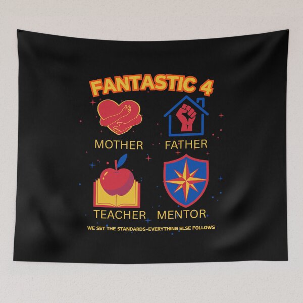 Item preview, Father Mother Teacher Mentor FANTASTIC 4 designed and sold by rebuZZ-Apparels-The Minimalistic Buzz.