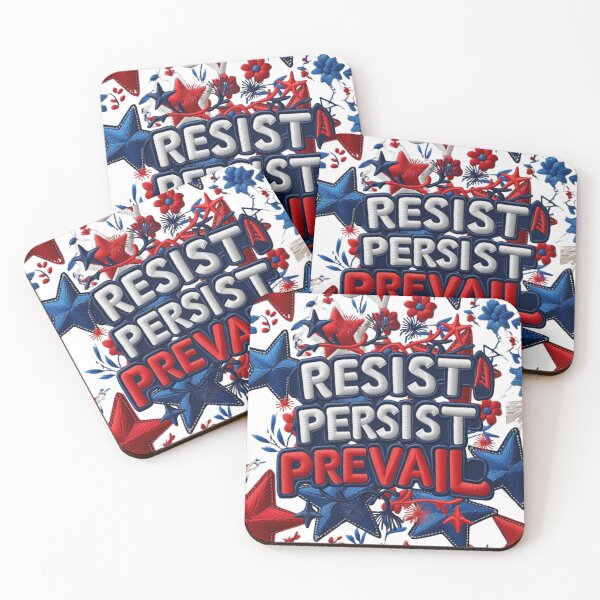 Item preview, Resist Persist Prevail Embroidered Inspirational Motivational Patch designed and sold by ArtDesignTp.