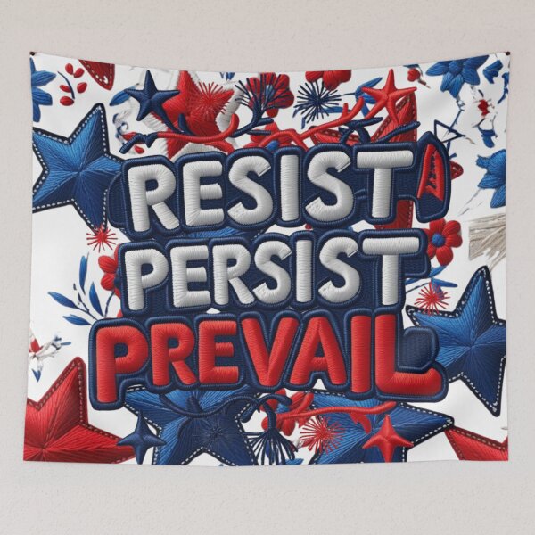 Item preview, Resist Persist Prevail Embroidered Inspirational Motivational Patch designed and sold by ArtDesignTp.