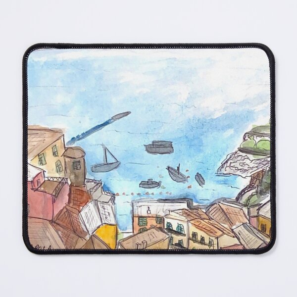 Item preview, Manarola watercolor designed and sold by eliesoca.
